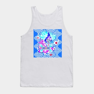 the original quetzalcoatl dragon in aztec culture feathered serpent ecopop art Tank Top